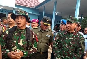 Damrem 043 Garuda Hitam kunjungi Pembukaan TMMD di Kemacatan Sungkai Tengah.
