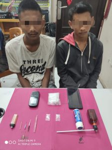 Resnarkoba Polres Kampar Kembali Ringkus 2 Pengedar Shabu di Wilayah Desa Penghidupan