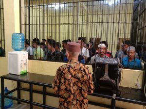 Polres Kampar Adakan Tausyiah Untuk Para Tahanan di Rutan Mapolres