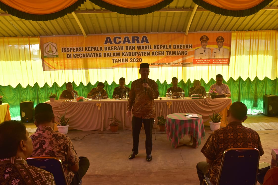 Inspeksi Ke kecamatan yang diselenggarakan oleh Bagian Tata Pemerintahan Setdakab Atam