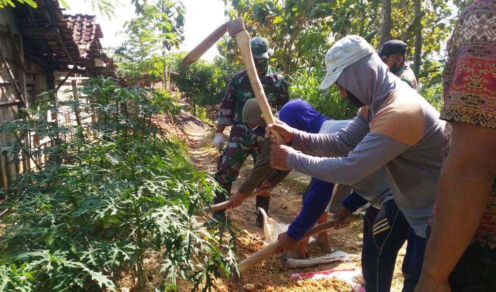 Kondisi Jalan Yang Akan Dibangun Satgas TMMD Parah