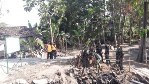 Di Tengah Virus Corona, TMMD Sumberagung Jetis Terus Dikebut