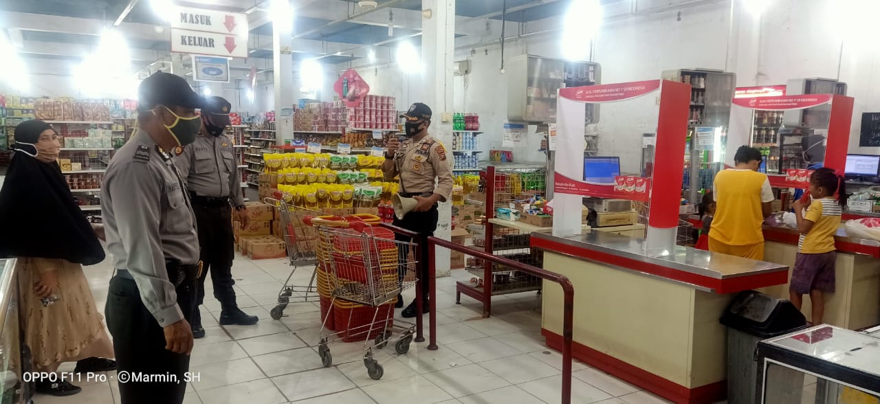 Di Tempat Keramaian, Polsek Pangkalan Kuras Lakukan Himbauan AKB