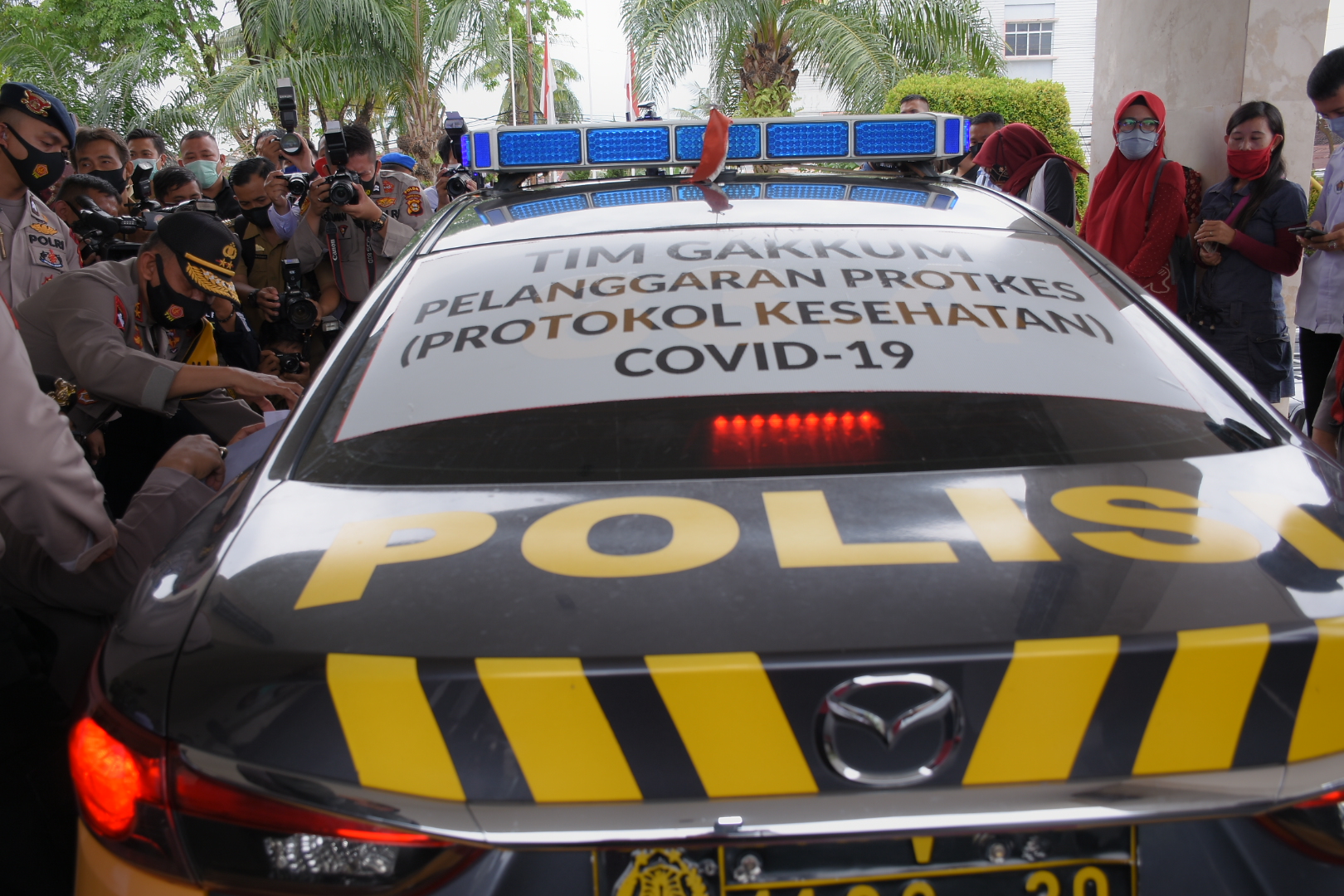 Kapolda Sumsel Launcing Team Gakkum Pelanggaran Protokol Kesehatan