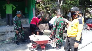 SINERGITAS ANTARA TNI,POLRI SERTA MASYARAKAT TERJALIN DI LOKASI TMMD PURWOREJO