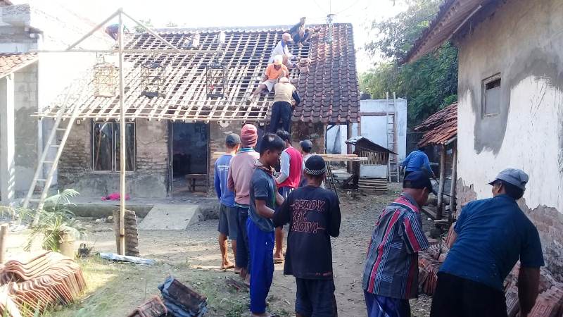 Satu Bukti Lain Antusiasnya Warga Kalinusu Bumiayu di TMMD Reguler Brebes