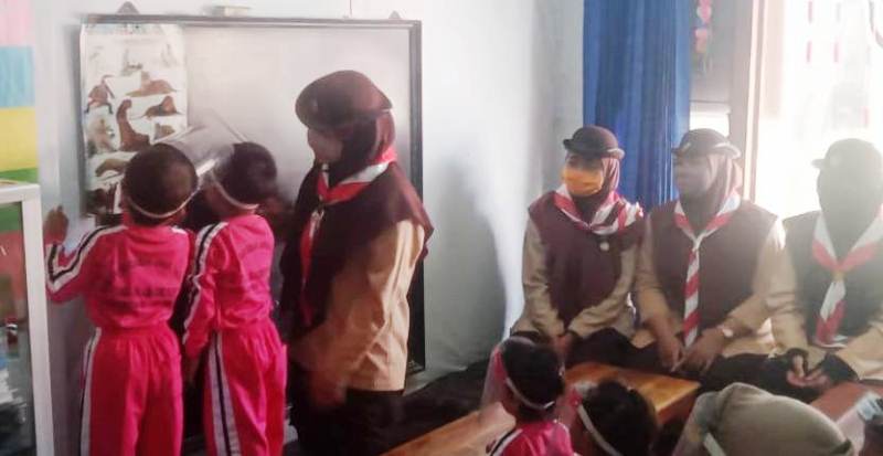 Libatkan Pramuka SWK Untuk Isi Non Fisik TMMD Reguler Brebes