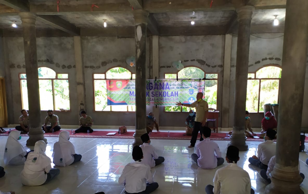 Tagana OKI Sosialisasi Bencana Kesekolah