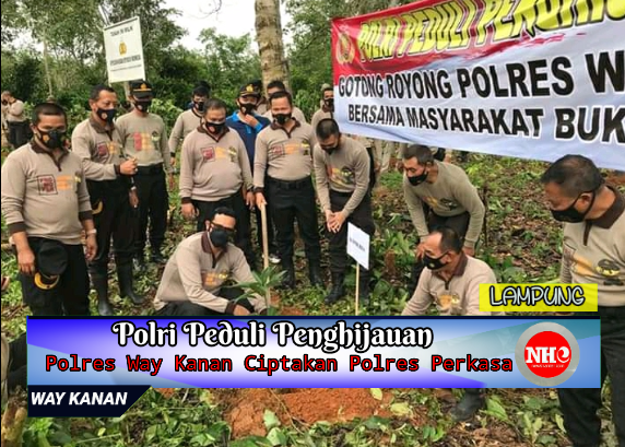 Polres Way Kanan, Melakukan Penanaman Pohon.