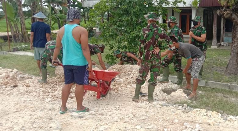Program TMMD Bojonegoro Tanamkan Karakter Gotong Royong Masyarakat Jatimulyo