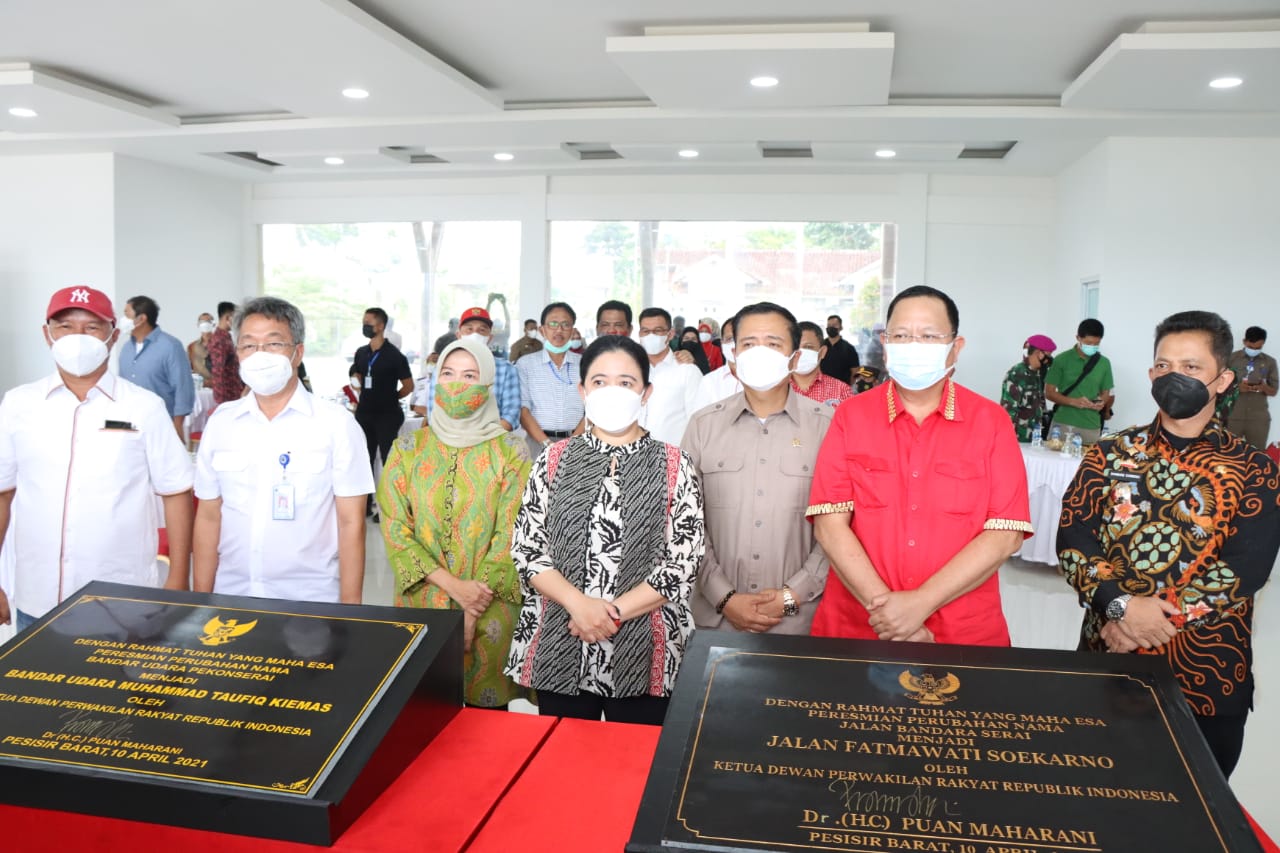 Puan Maharani Hadiri Peresmian Bandara Udara Muhammad Taufik Qiemas Di Krui