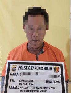 Lakukan KDRT Terhadap Istrinya, Kakek ini Terpaksa Diamankan Polsek Tapung Hilir