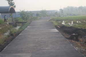 Cuaca Mendukung, Progres Betonisasi Jalan Mulai Naik
