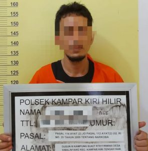Sempat Lari Ke Atap Rumah, DPO Kasus Narkoba ini Akhirnya Ditangkap Polsek Kampar Kiri Hilir