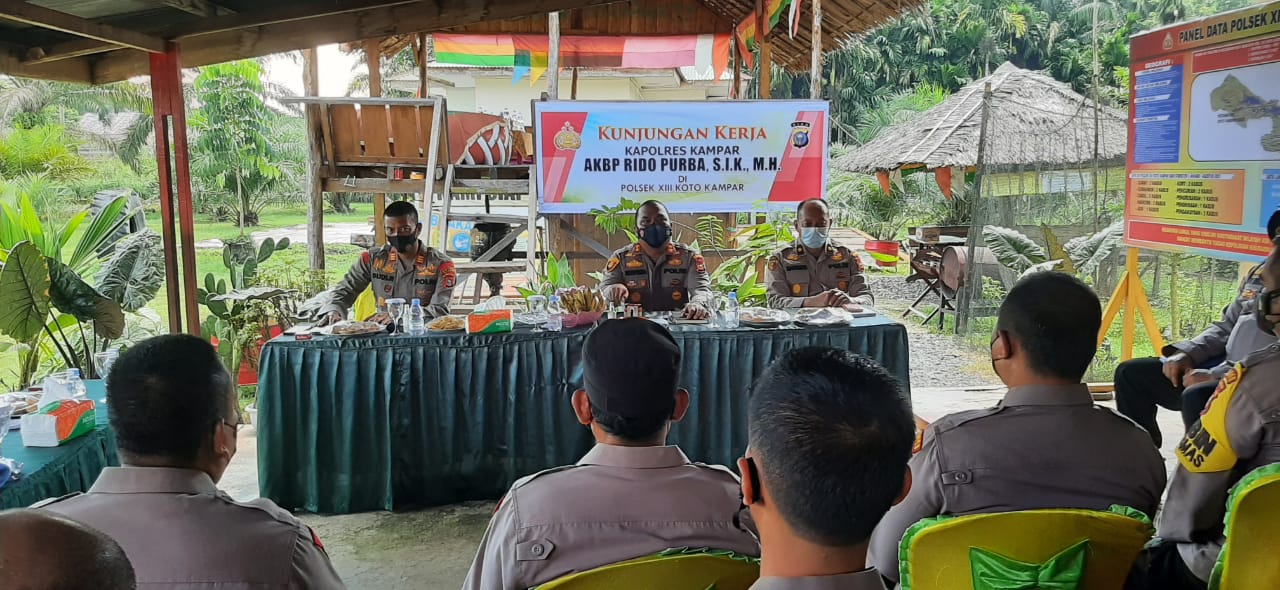 Kunker ke Polsek XIII Koto Kampar, Kapolres Kampar Silaturahmi Dengan Tokoh Masyarakat