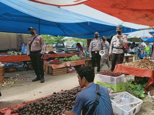 Operasi Yustisi PPKM, Polsek Pangkalan Kuras Himbau Warga Selalu Terapkan Prokes