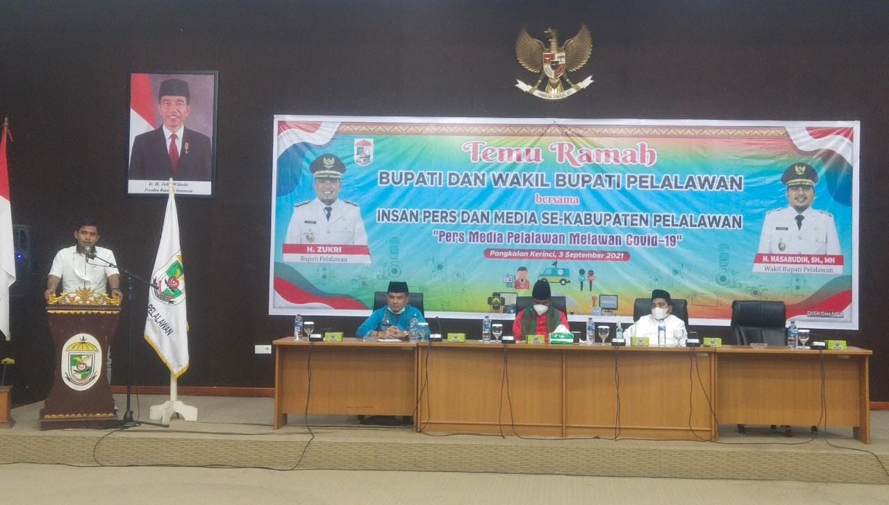 Silaturahmi Dengan Insan Pers, Ini Kata Bupati Pelalawan