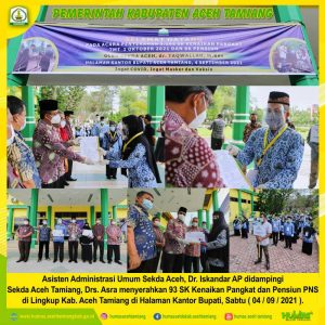 Sekda Aceh Tamiang Serahkan 93 SK Kenaikan Pangkat Dan Pensiun PNS Aceh Tamiang Sekda Aceh Tamiang Serahkan 93 SK Kenaikan Pangkat Dan Pensiun PNS Aceh Tamiang