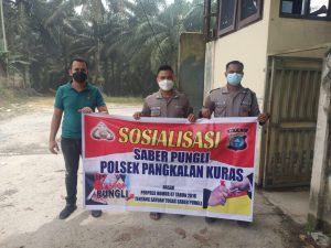 Polsek Pangkalan Kuras Sosialisasi Saber Pungli ke Petugas Keamanan