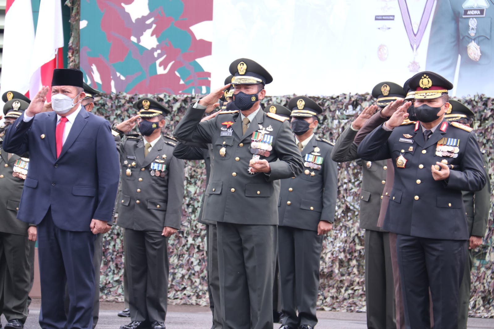 Kapolda Sumsel Bersama PJU, Anjangsana Dalam Rangka Hut TNI Ke 76