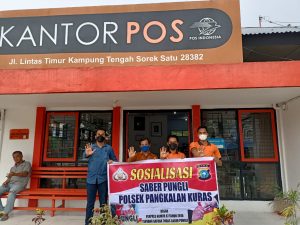 Polsek Pangkalan Kuras Sosialisasi Saber Pungli ke Karyawan Kantor Pos