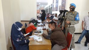 Gelombang 1 Vaksinasi Di Kantor Satpol PP Payakumbuh Capai 97 Orang