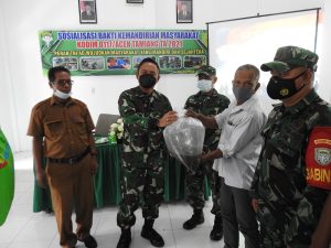 Kodim 0117/ Aceh Tamiang Laksanakan Kegiatan Sosialisasi  Bhakti Kemandirian Masyarakat