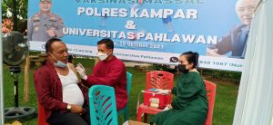 Polres Kampar Gelar Vaksinasi di Kampus Universitas Pahlawan T. Tambusai Bangkinang Polres Kampar Gelar Vaksinasi di Kampus Universitas Pahlawan T. Tambusai Bangkinang