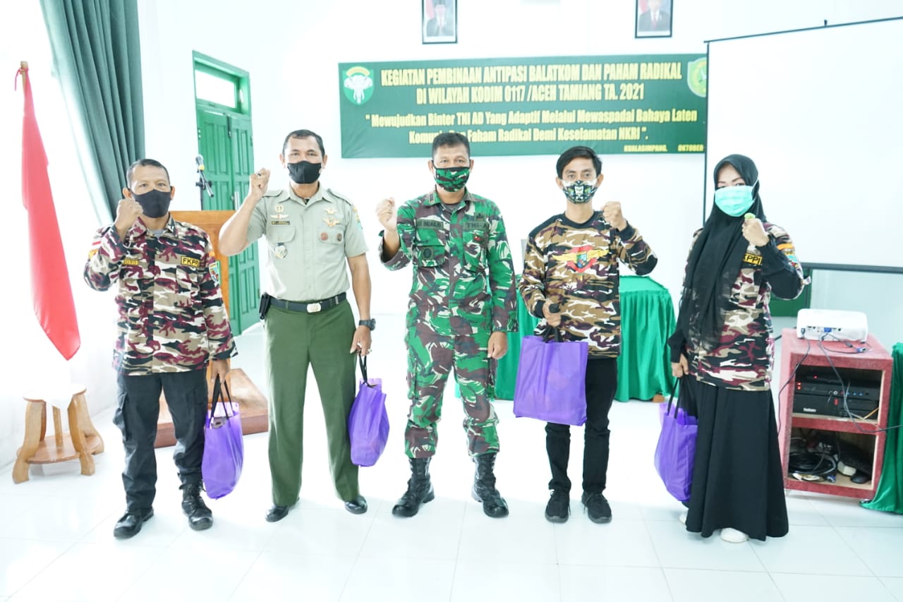 Kodim 0117/ Aceh Tamiang Laksanakan Kegiatan Balatkom Dan Faham Radikal