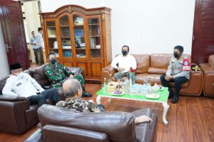 Dandim 0117/ Aceh Tamiang Damping Kabinda Temu Ramah Dengan Forkopimda Kabupaten Aceh Tamiang