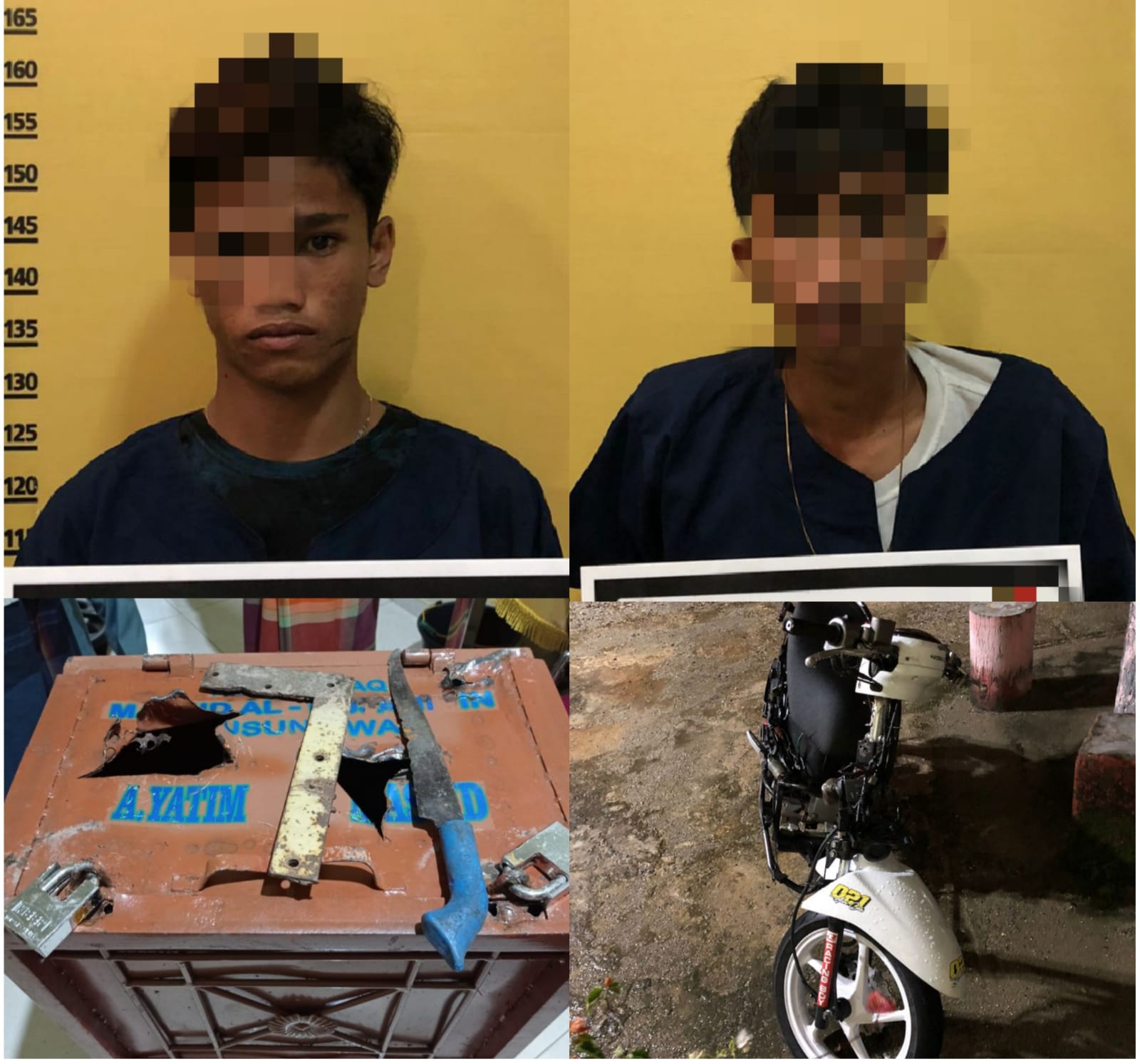 Bongkar Kotak Infak di 4 Masjid, Dua Pelaku Diringkus Tim Macan Polres Kampar