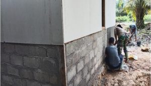 Progran RTLH TMMD ke 112 milik Ibu Neun sudah kelihatan bentuknya