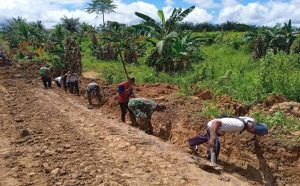 Program Pembuatan Drainase jalan TMMD ke 112 mulai di kerjakan