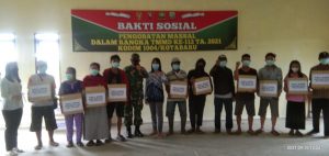 TMMD Kodim 1004/Kota Baru Menyelengarakan Kegiatan Bansos Desa Manunggul Baru TMMD Kodim 1004/Kota Baru Menyelengarakan Kegiatan Bansos Desa Manunggul Baru