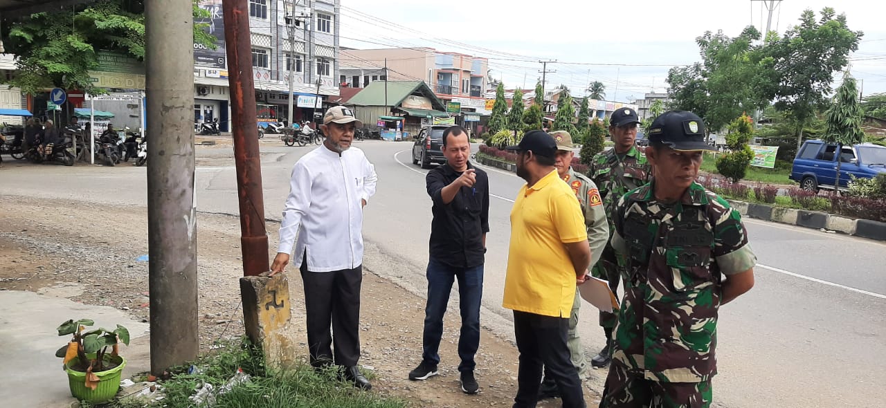 Wabup Insyafuddin Tinjau Batas Tanah Pembangunan Jembatan Kembar Aceh Tamiang