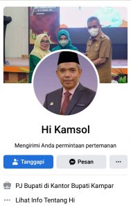 Hoax, Beredar Akun FB Mengatasnamakan Pj Bupati Kampar Hoax, Beredar Akun FB Mengatasnamakan Pj Bupati Kampar