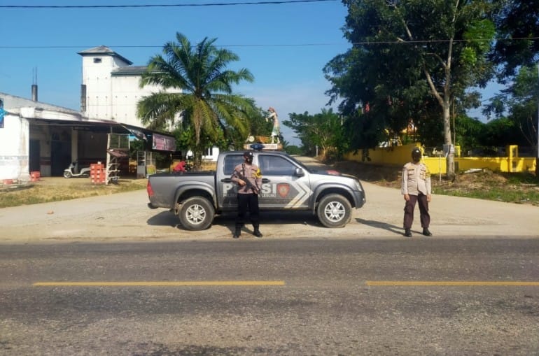 Tingkatkan Keamanan, Polsek Pangkalan Lesung Patroli di Wilayah Central