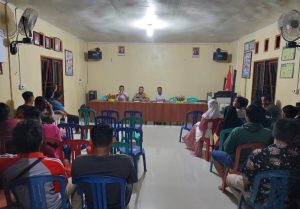 Dukung Kegiatan Positif di Desa Beringin Makmur, Polsek Kerumutan Sampaikan Pesan Ini