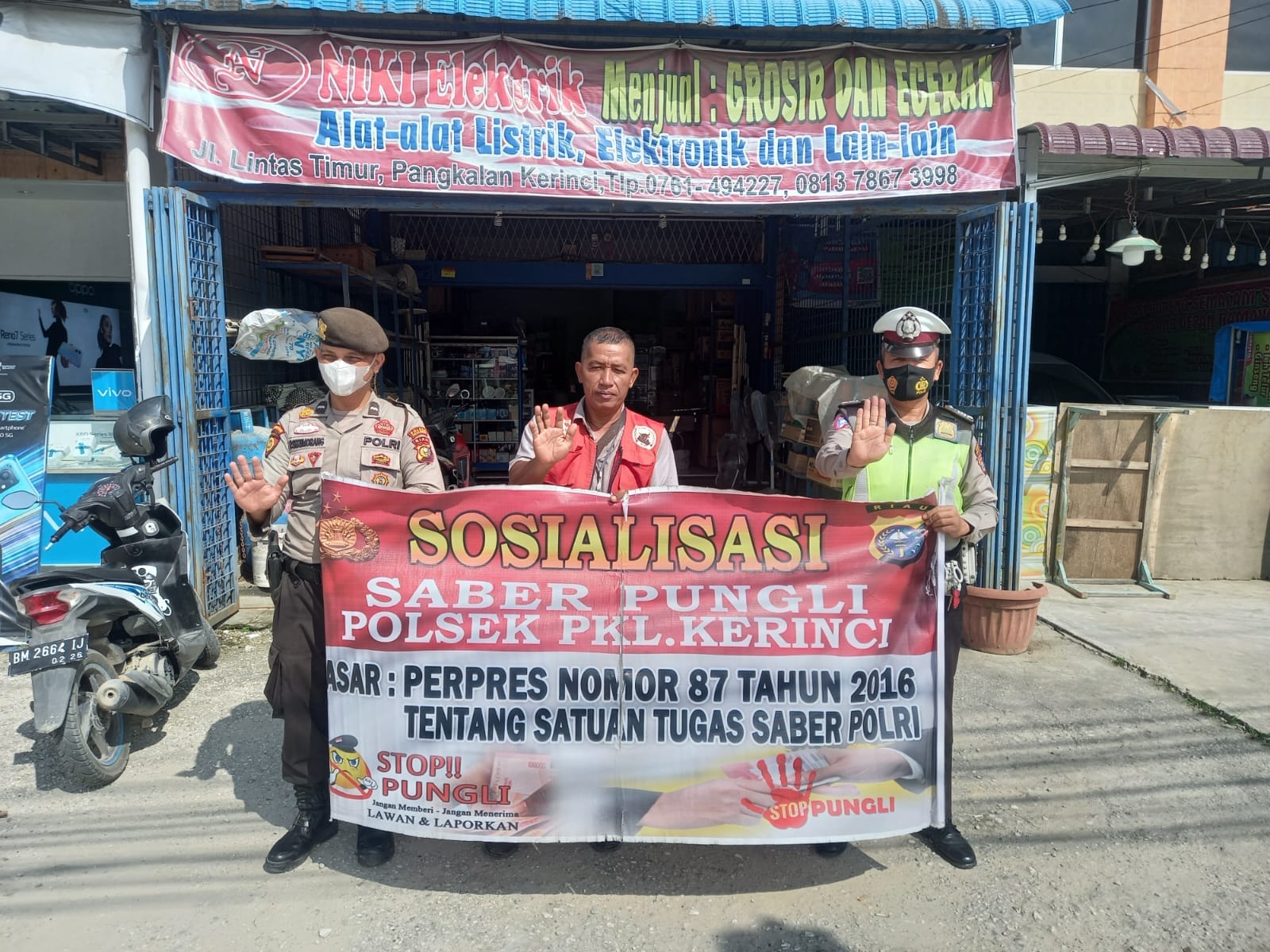 Sosialisasi Saber Pungli Gencar di Laksanakan Polsek Pangkalan Kerinci