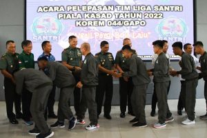 Danrem 044/Gapo Lepas Kontingen Sumsel Menuju Liga Santri Nasional