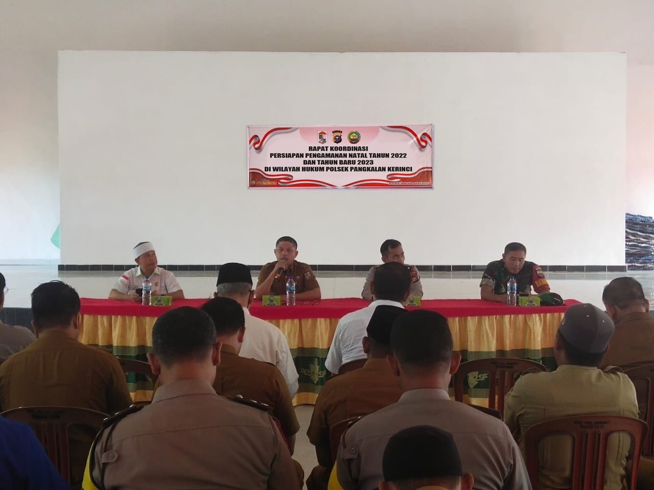 Kapolsek Pangkalan Kerinci Gelar Rakor Natal dan Tahun Baru 2023