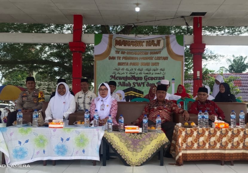 Polsek Bunut Hadiri Kegiatan Manasik Haji TK se Kecamatan Bunut