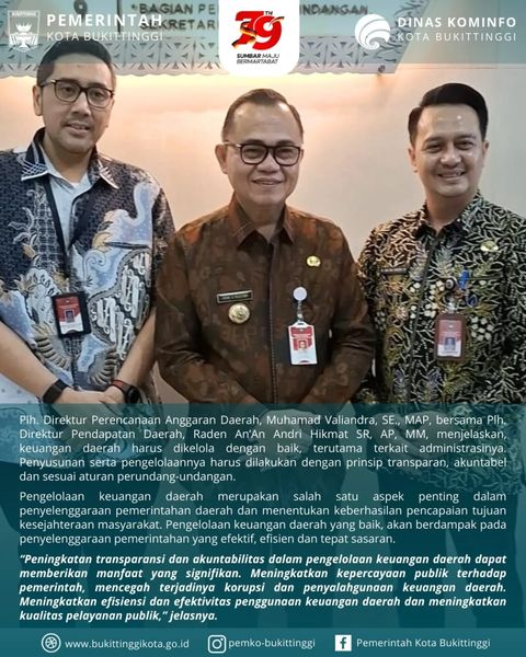 Pemko Bukittinggi Konsultasi Pengelolaan Keuangan Daerah ke Kemendagri 
