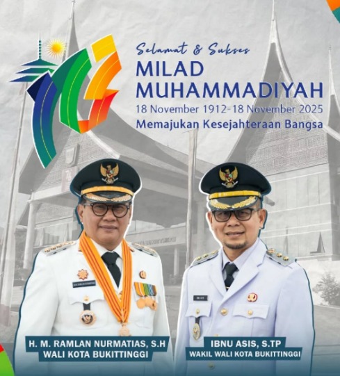 Pemerintah Kota Bukittinggi Mengucapkan Selamat Milad Muhammadiyah ke-113 18 November 1912 – 18 November 2025