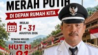 Cinta Tanah Air Dimulai dari Depan Rumah, A. Rivai Kades Tanding Marga Gaungkan Kibarkan Merah Putih