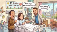 Wujud Kepedulian dan Solidaritas, Perwakilan ATLAS Jenguk Istri Rekan Anggota di RS Bunda Palembang