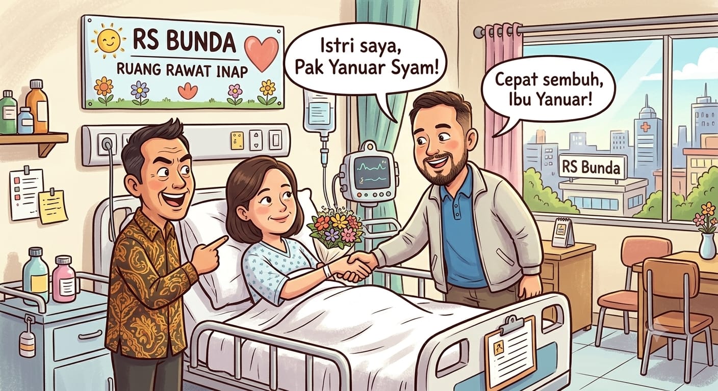 Wujud Kepedulian dan Solidaritas, Perwakilan ATLAS Jenguk Istri Rekan Anggota di RS Bunda Palembang