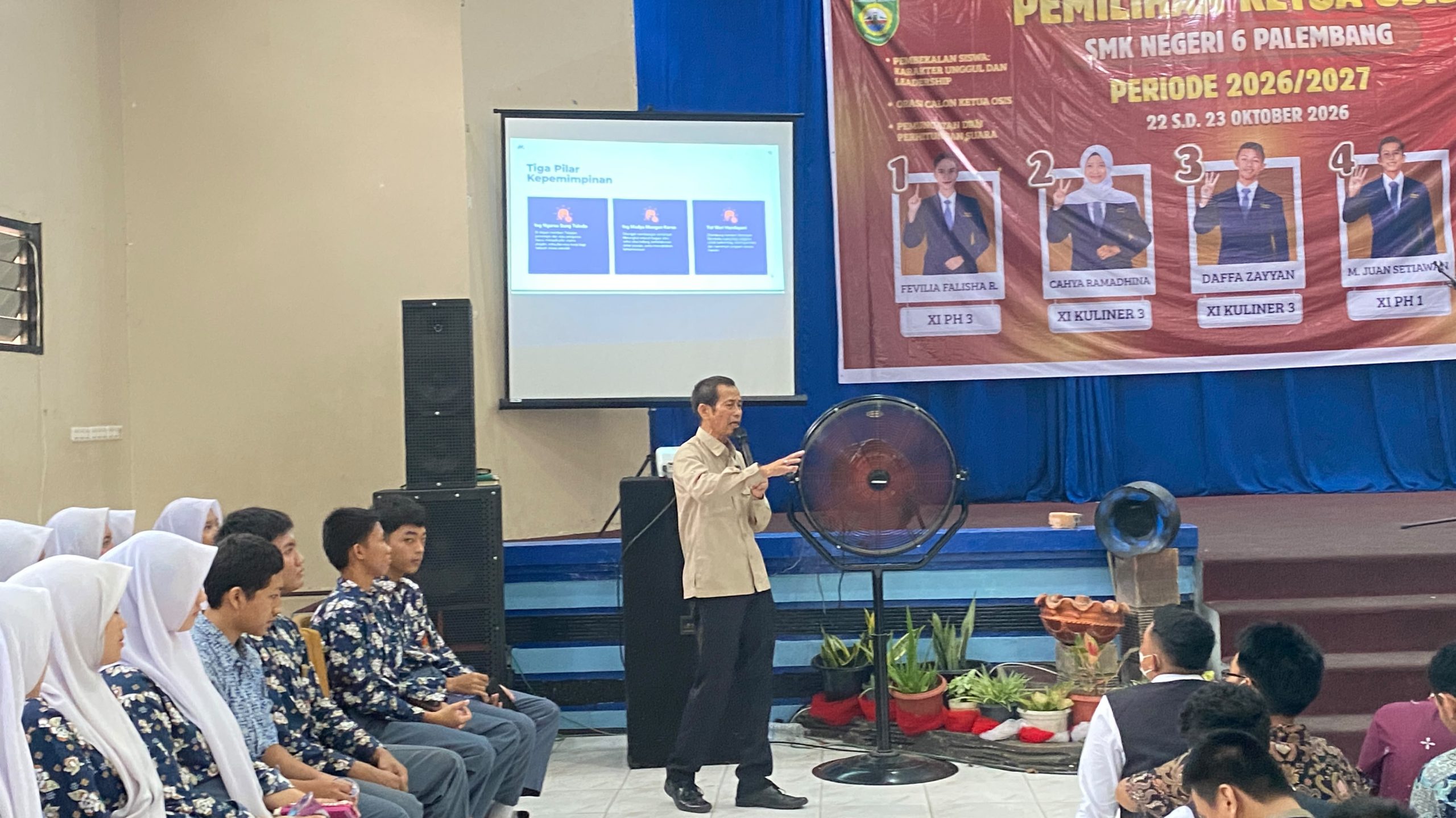 SMKN 6 Palembang Bekali Calon Ketua OSIS dengan Pelatihan Kepemimpinan Berkarakter